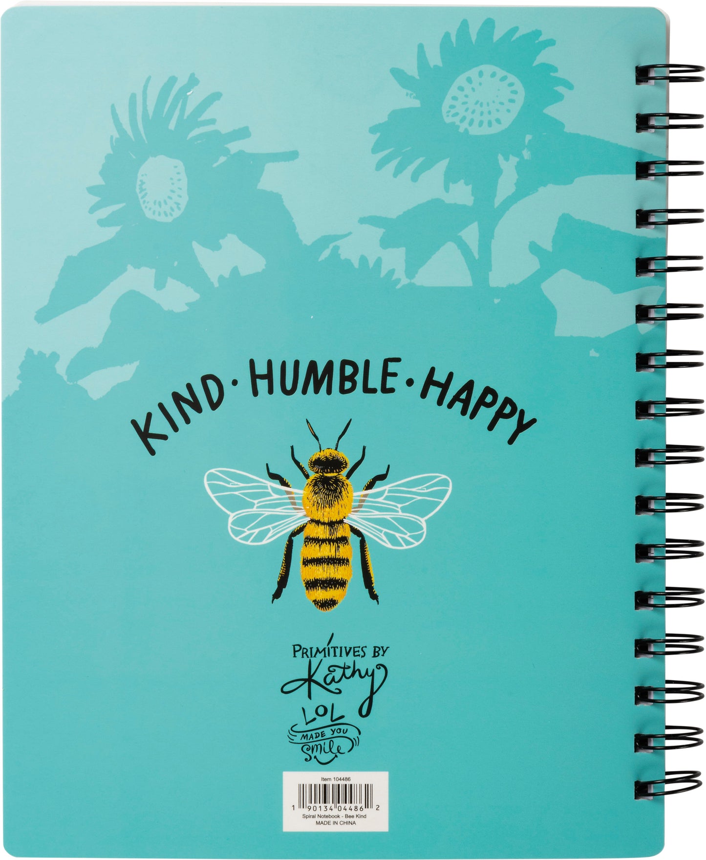 Spiral Notebook - "Bee Kind, Bee Humble, Bee Happy"