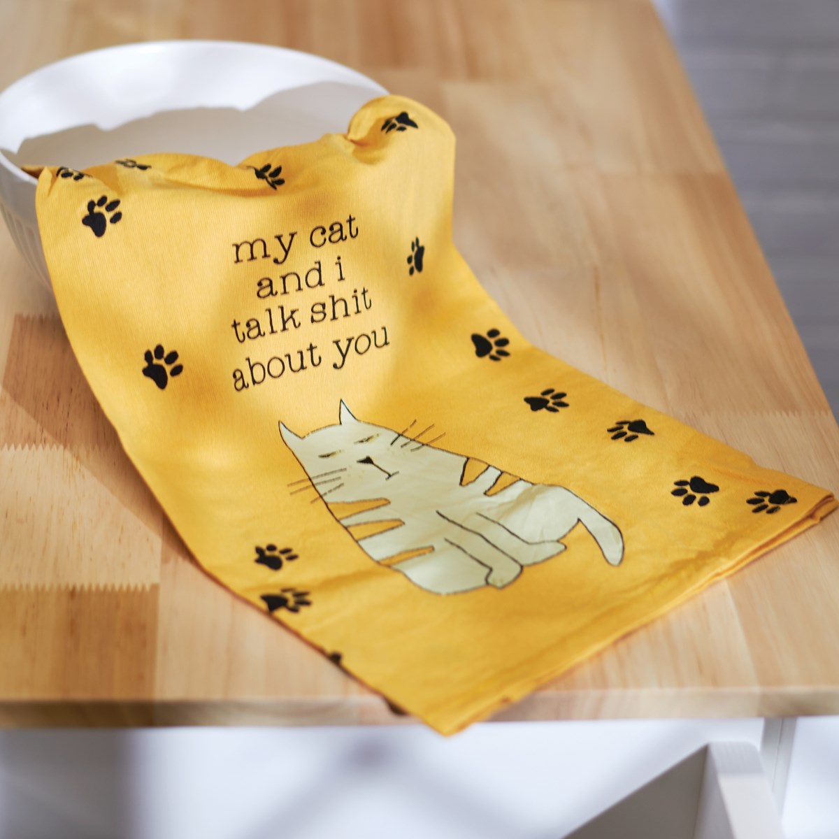 Kitchen Towel - "My Cat and I Talk"