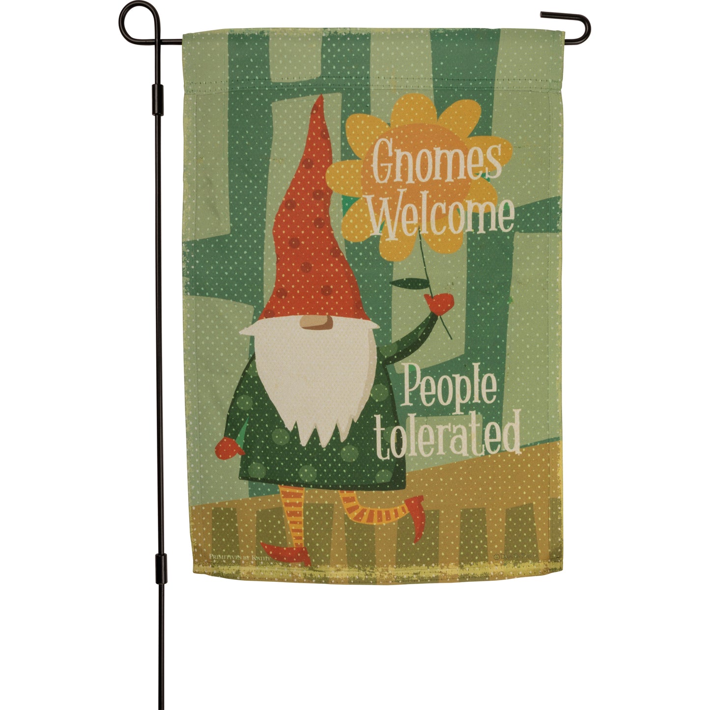 Garden Flag - "Gnomes Welcome, People Tolerated"