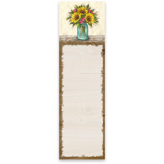List Notepad - Sunflower Bouquet