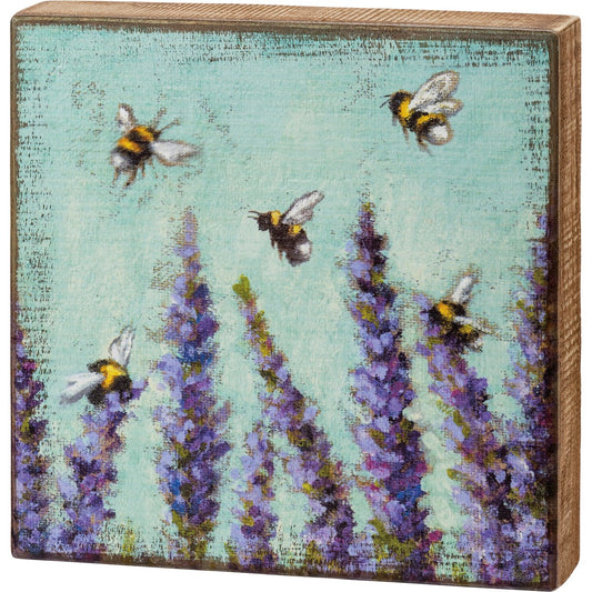 Box Sign - Lavender & Bees