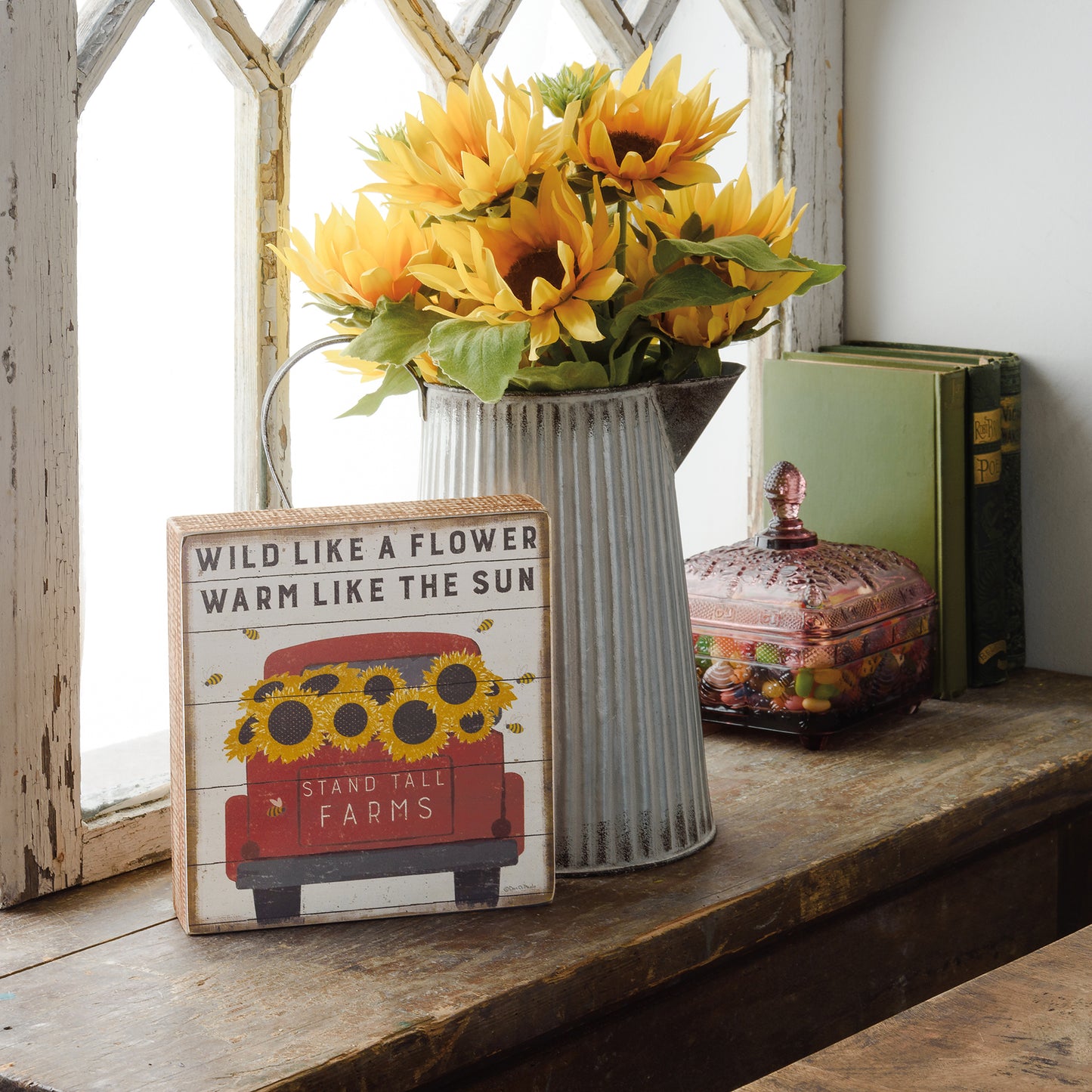 Box Sign - "Wild Like a Sunflower"