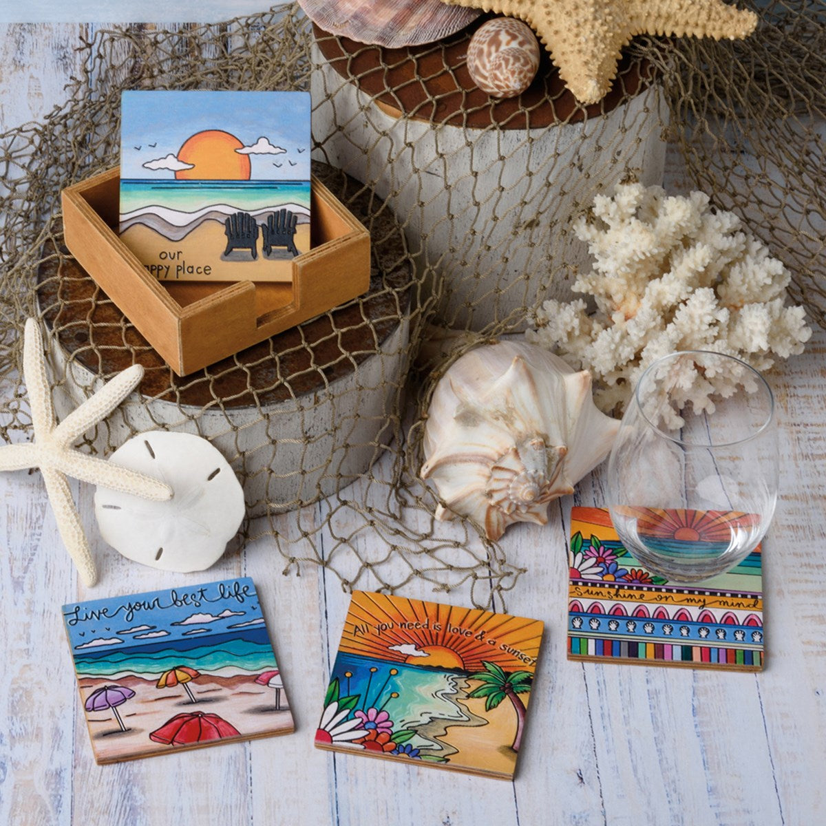 Coasters (Set of 4) - Love & Sunset