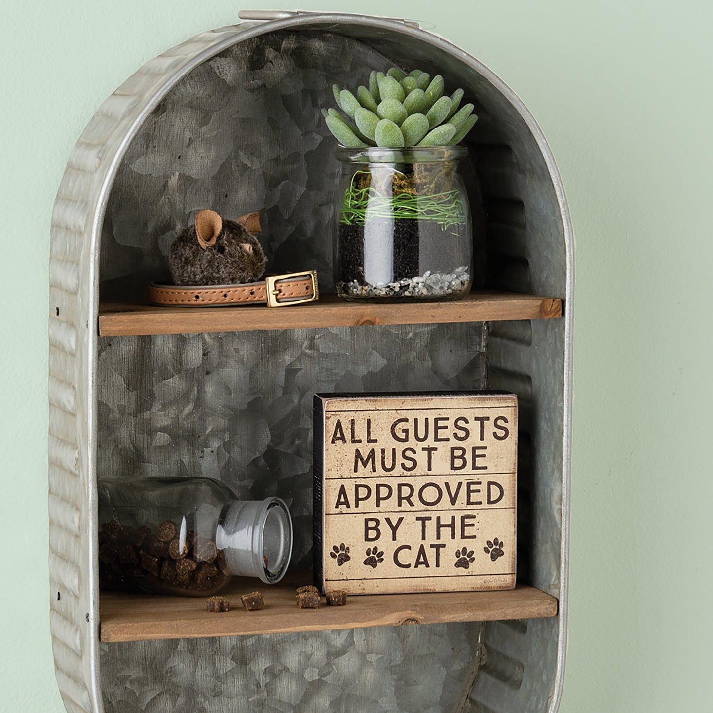 Block Sign - "All Guests Must Be Approved By The Cat"