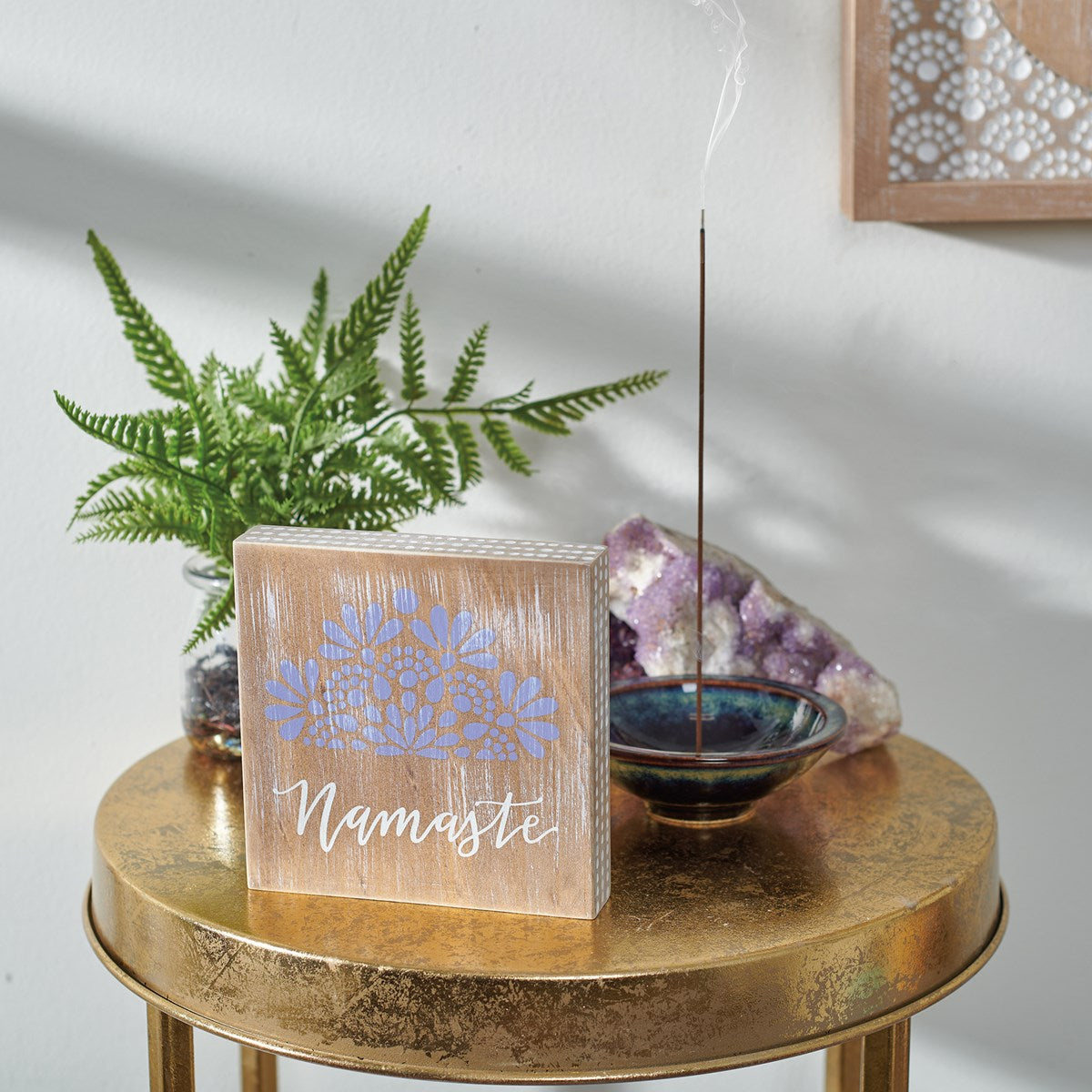 Block Sign - Namaste