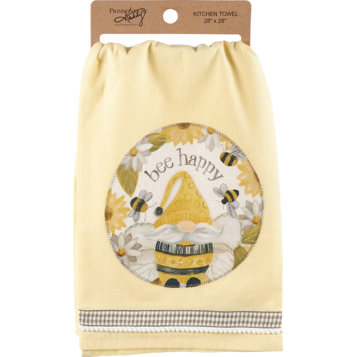 Kitchen Towel - "Bee Happy" Gnome