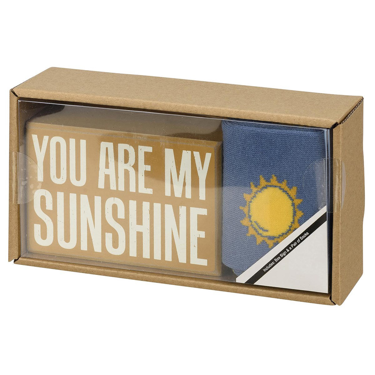 Socks & Box Sign Set "You Are My Sunshine"