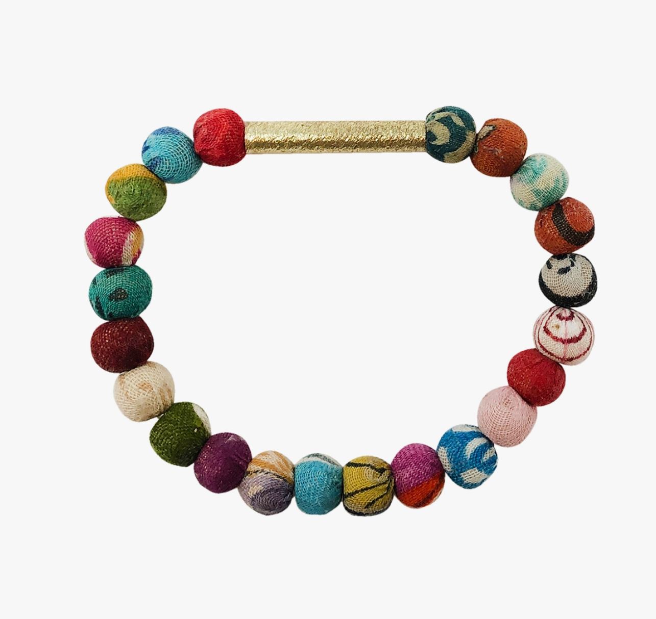 Kantha Linear Bar Bracelet