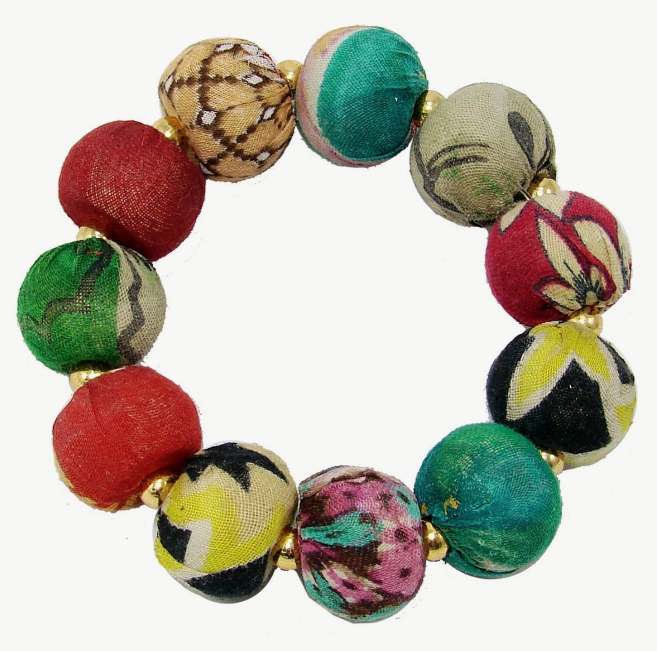 Kantha Large Bauble Bracelet
