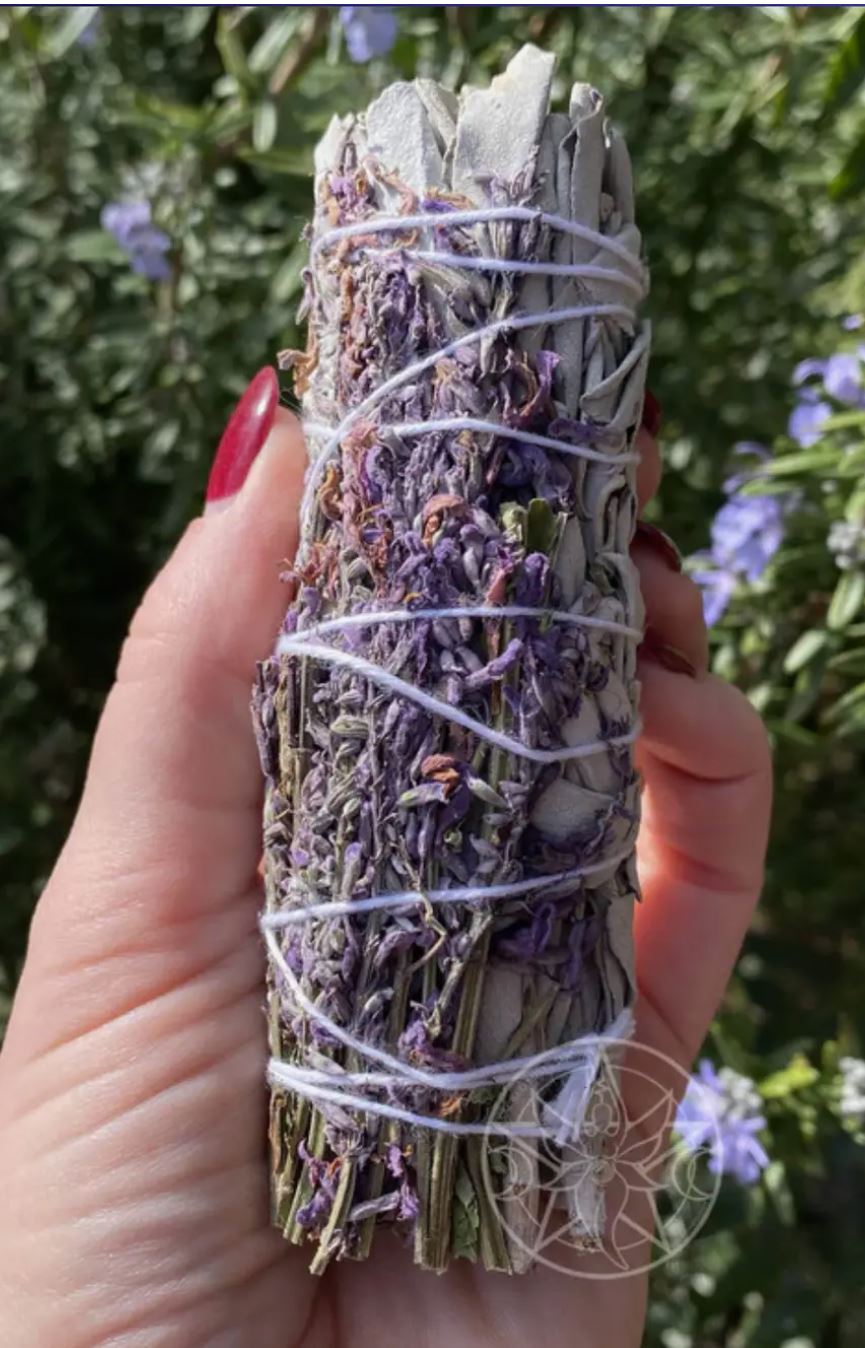 White Sage & English Lavender Smudge Stick