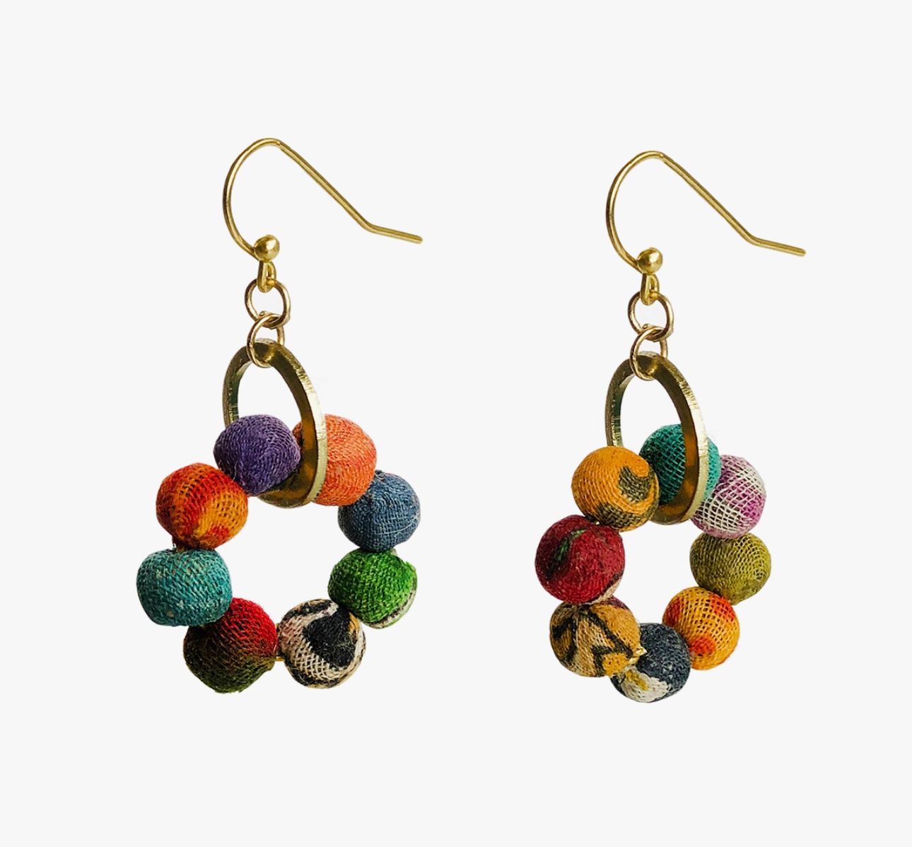 Kantha Orbital Earrings