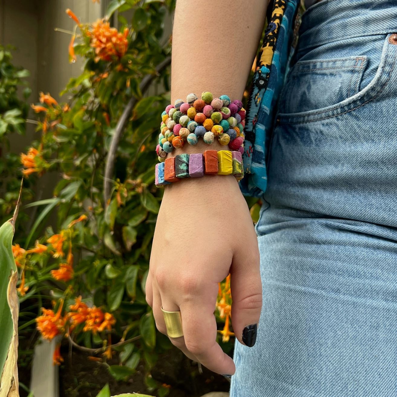 Kantha Block Bracelet