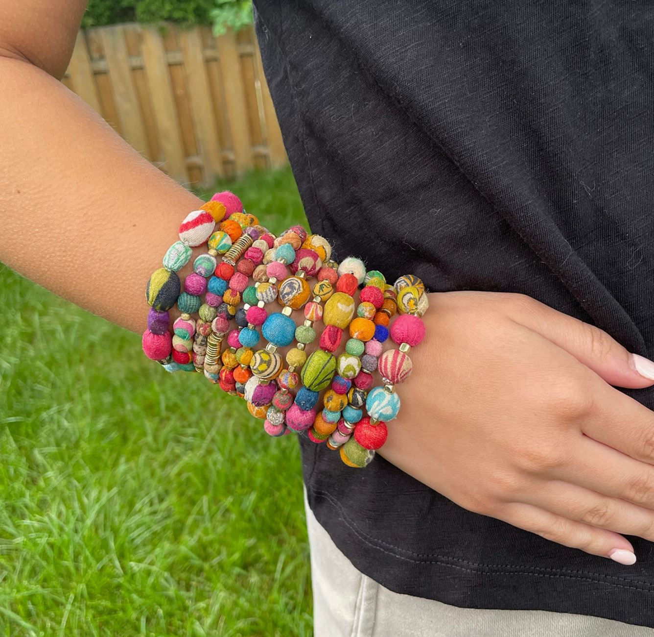 Kantha Small Bauble Bracelet