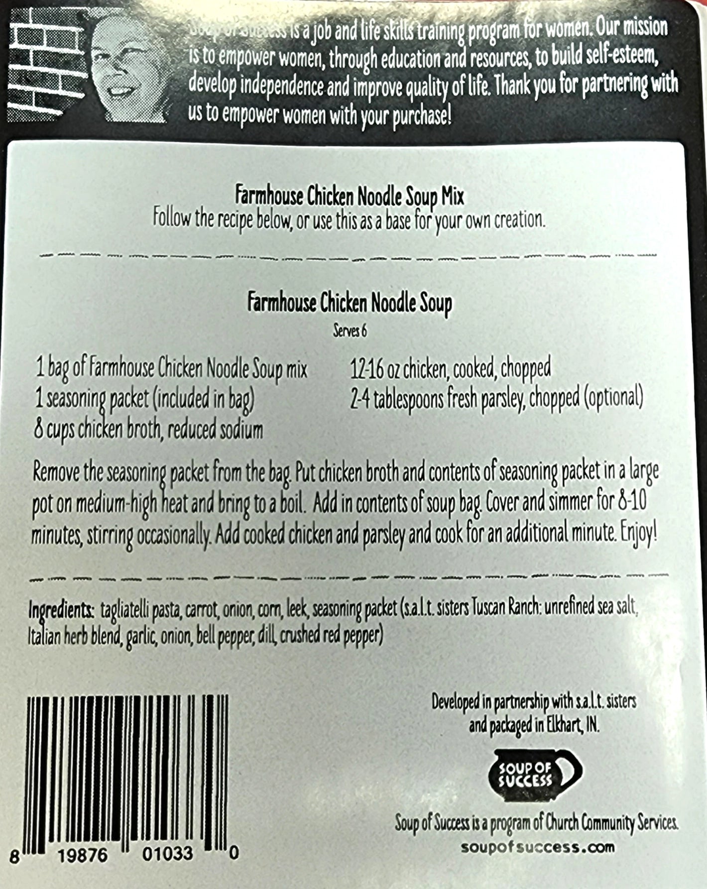Soup of Success - Farmhouse Chicken Noodle Dry Soup Mix