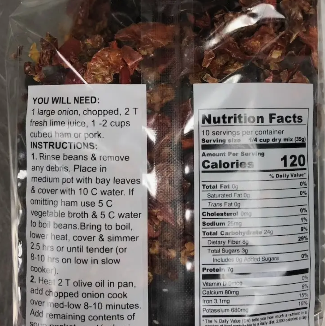 Healthy Gourmet Kitchen - Cuban Black Bean Dry Soup Mix