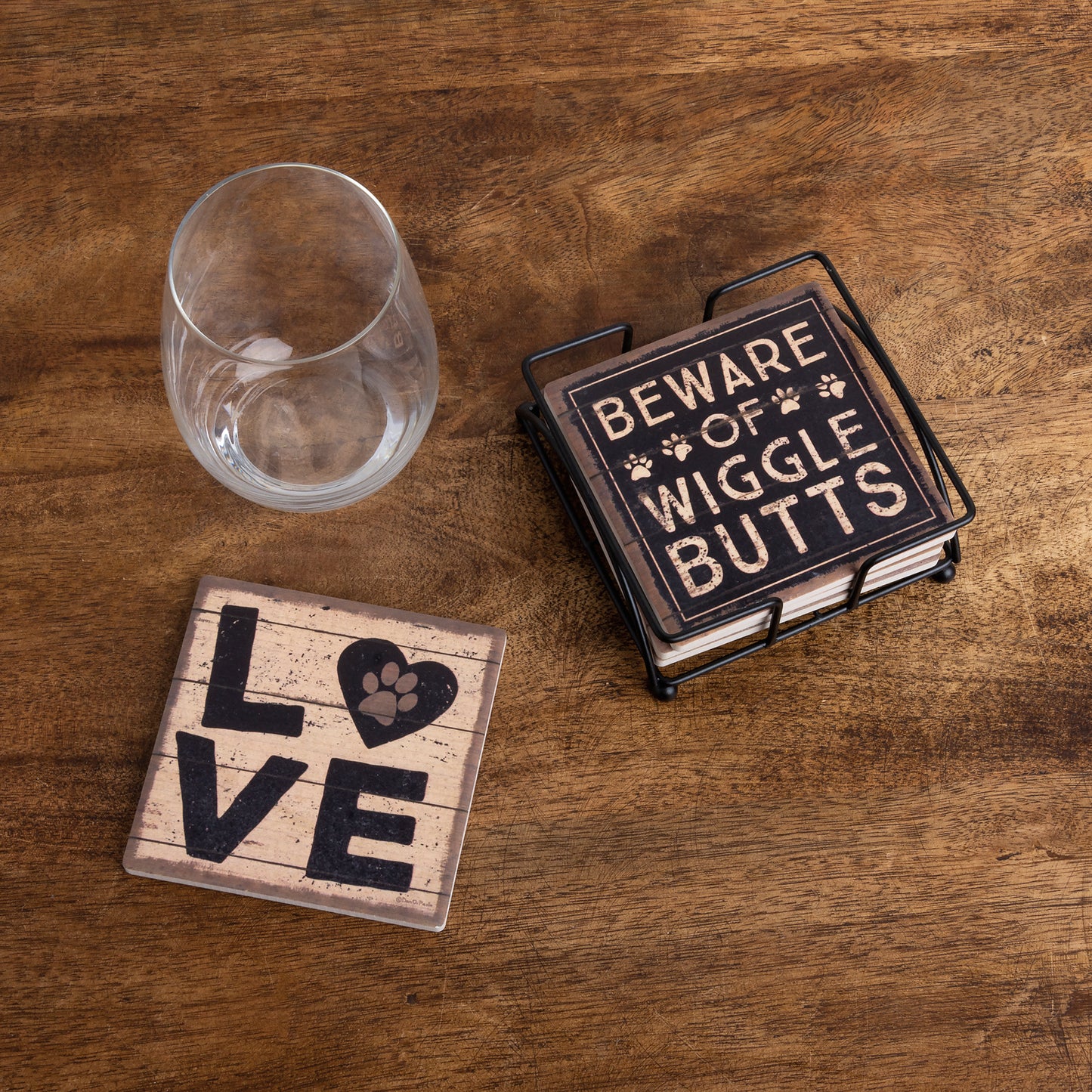 Coasters (Set of 4) - "All You Need Is Love & A Dog"