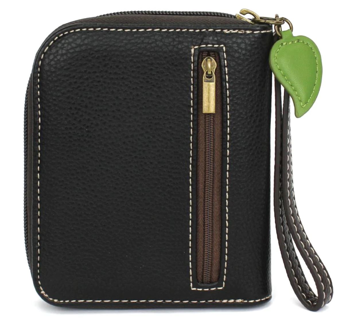Chala Zip-Around Wallet (Black) - Dragonfly