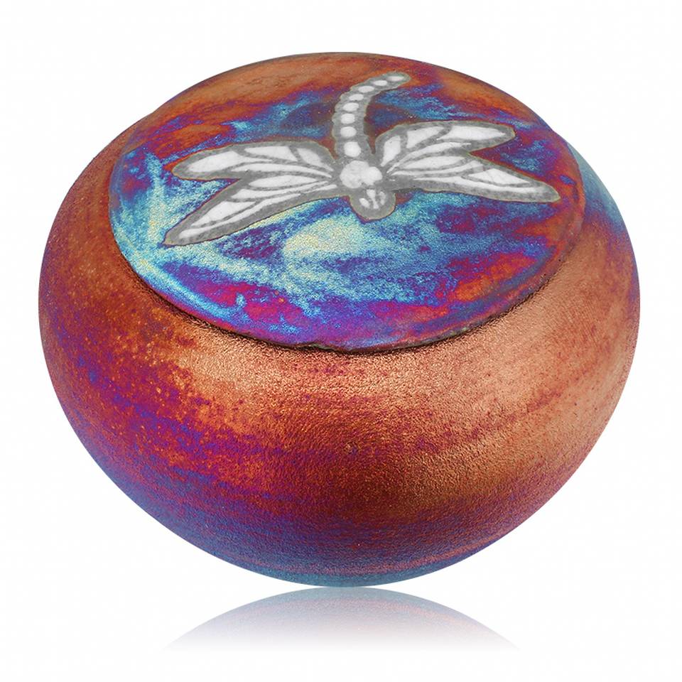 Raku Dream Catcher Jar - Dragonfly