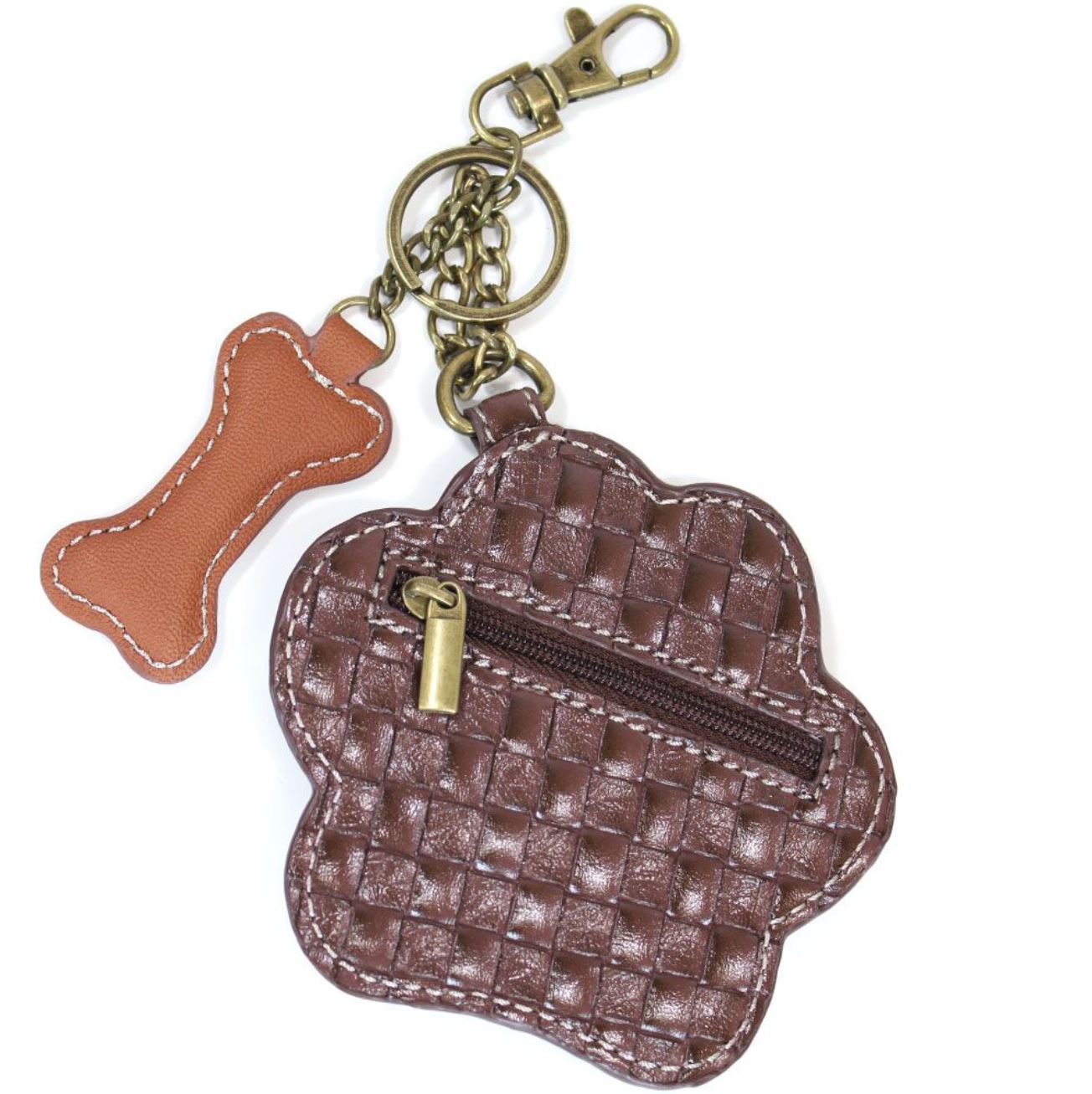 Chala Key Fob/Coin Purse - Pawprint (Ivory)