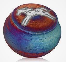 Raku Dream Catcher Jar - Spirit Pony
