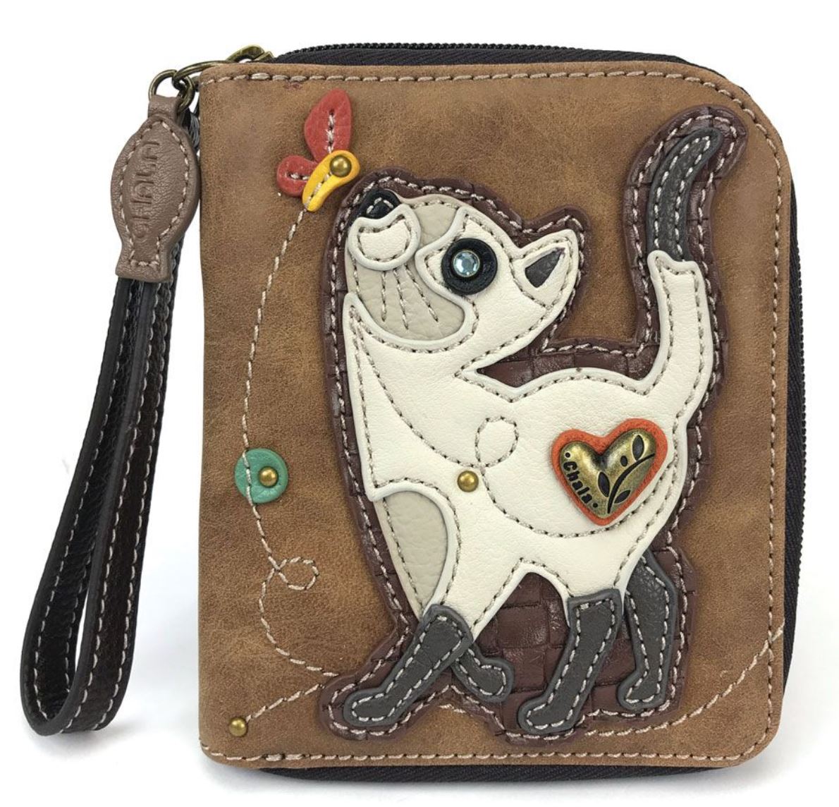 Chala Zip-Around Wallet - Cat