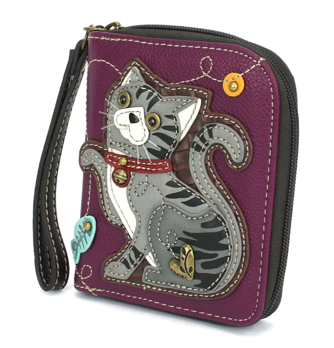 Chala Zip-Around Wallet - Tabby Cat