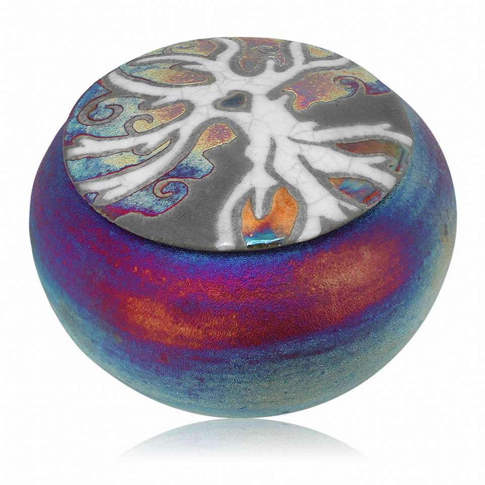 Raku Dream Catcher Jar - Tree of Life