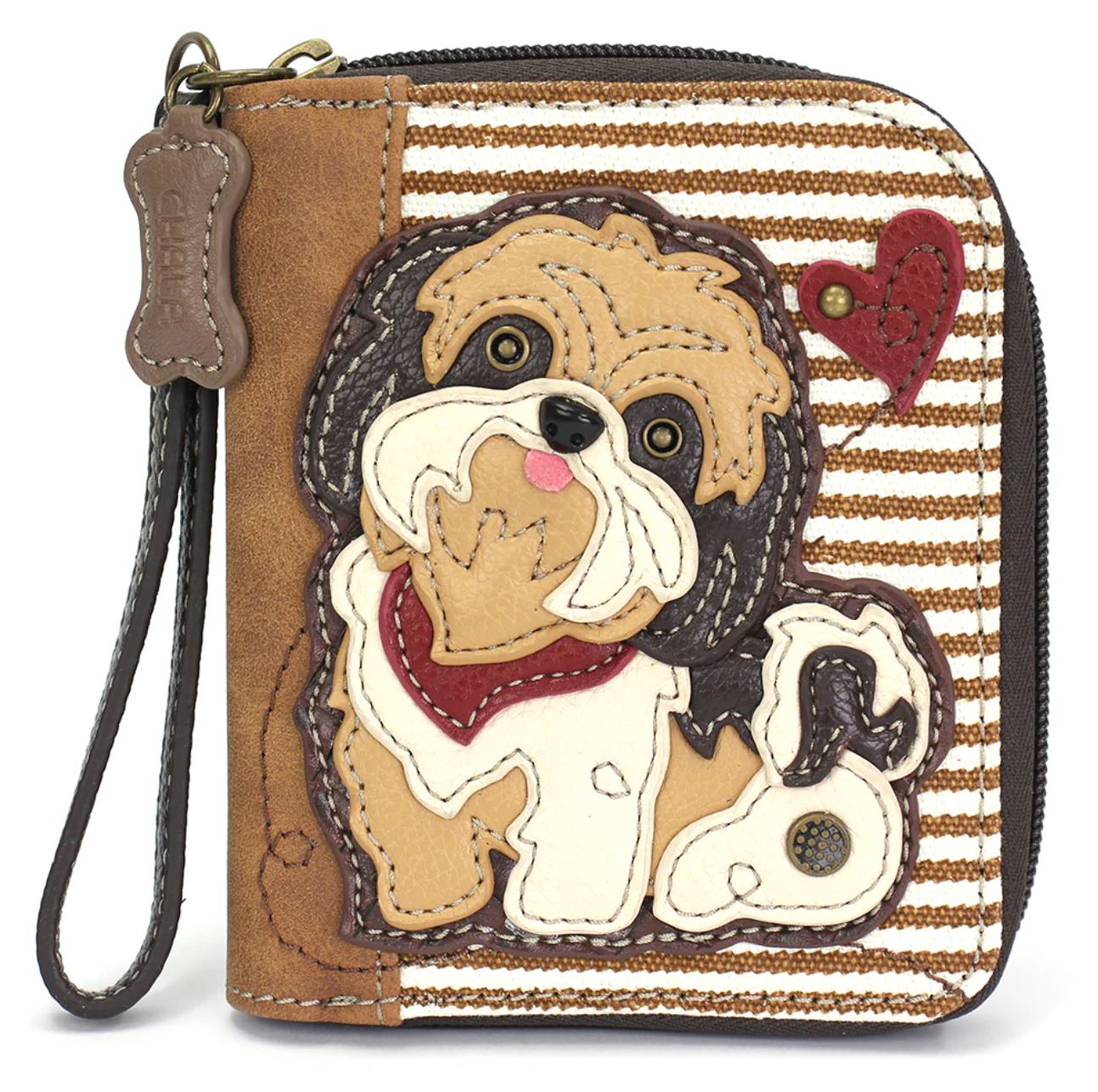 Chala Zip-Around Wallet - Shih Tzu (Brown)