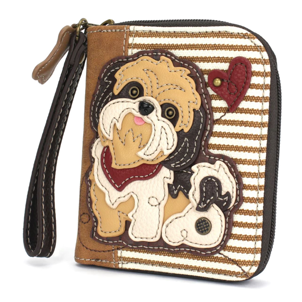 Chala Zip-Around Wallet - Shih Tzu (Brown)