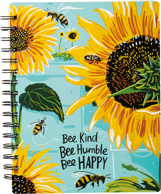 Spiral Notebook - "Bee Kind, Bee Humble, Bee Happy"