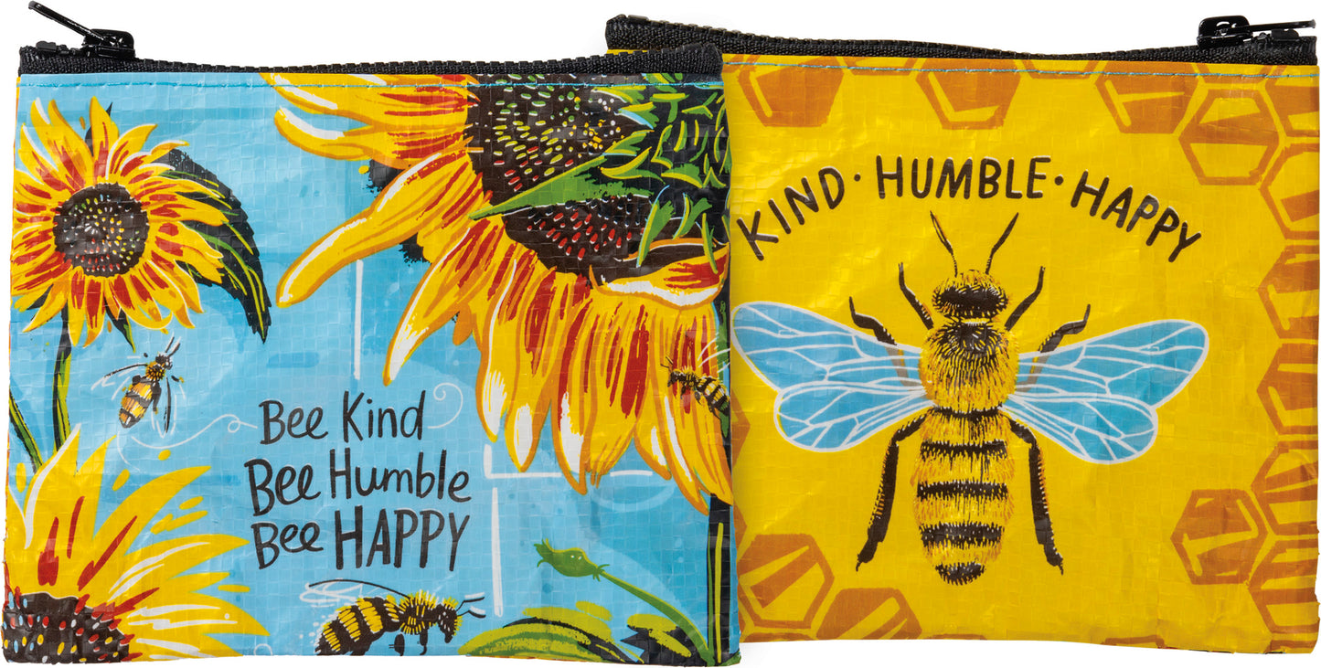 Coin Purse - "Bee Kind, Humble, Happy"