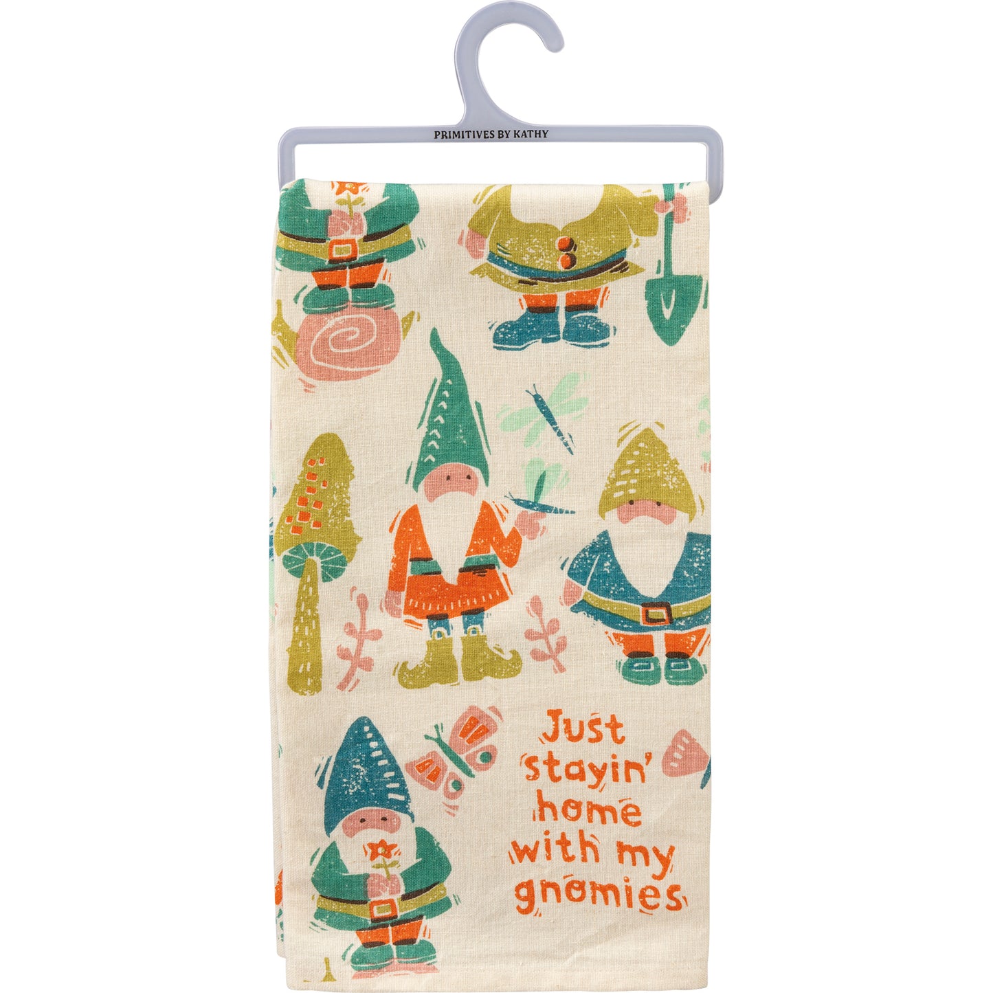 Kitchen Towel - "Stayin' Home with My Gnomies"
