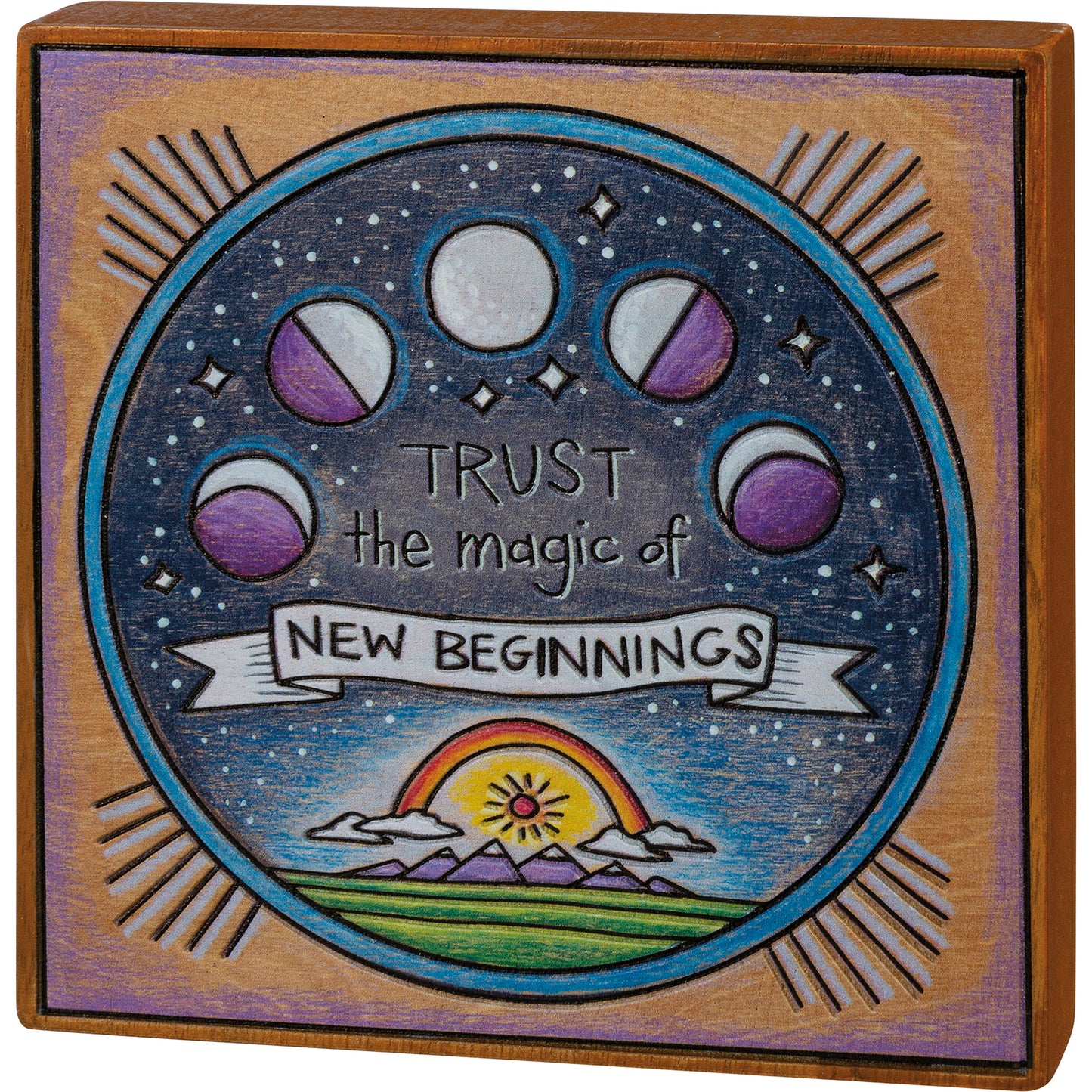 Block Sign - "Trust The Magic Of New Beginnings"