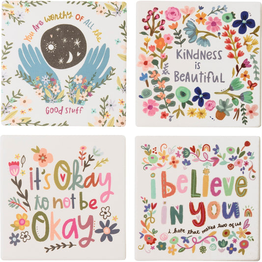 Coasters (Set of 4) - "Kindness"