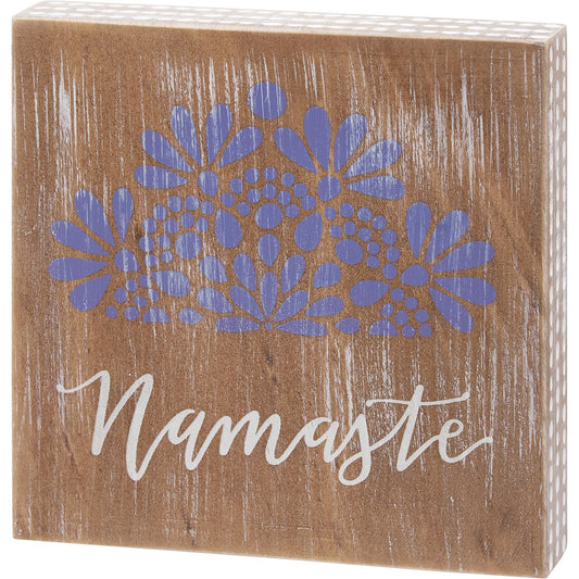 Block Sign - Namaste