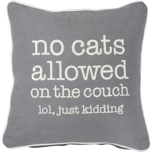 Pillow - "No Cats Allowed On The Couch"
