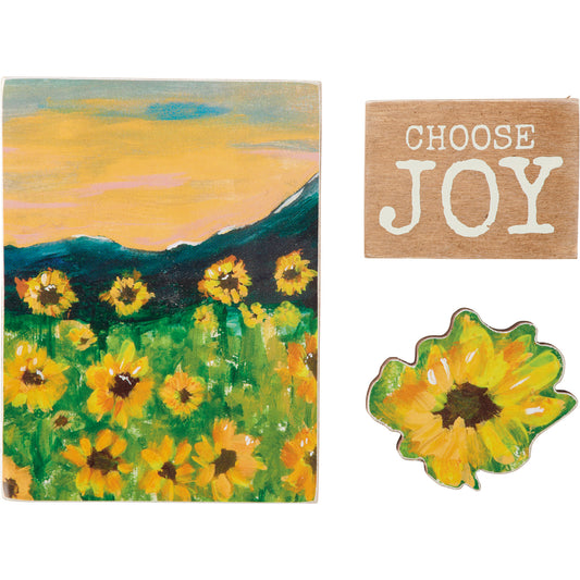 Magnets (Set of 3) - Sunshine & Sunflowers