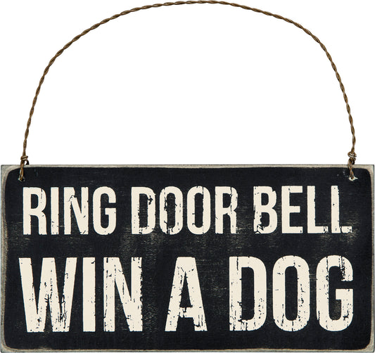 Door Hanger - "Ring Door Bell, Win a Dog"