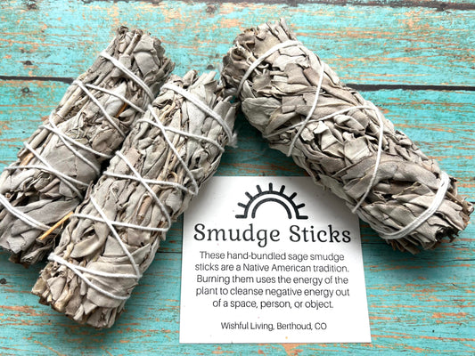 White Sage Smudge Sticks (pack of 3)
