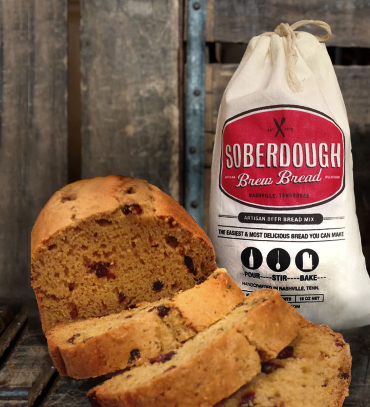 Soberdough - Cranberry Orange Artisan Brew Bread