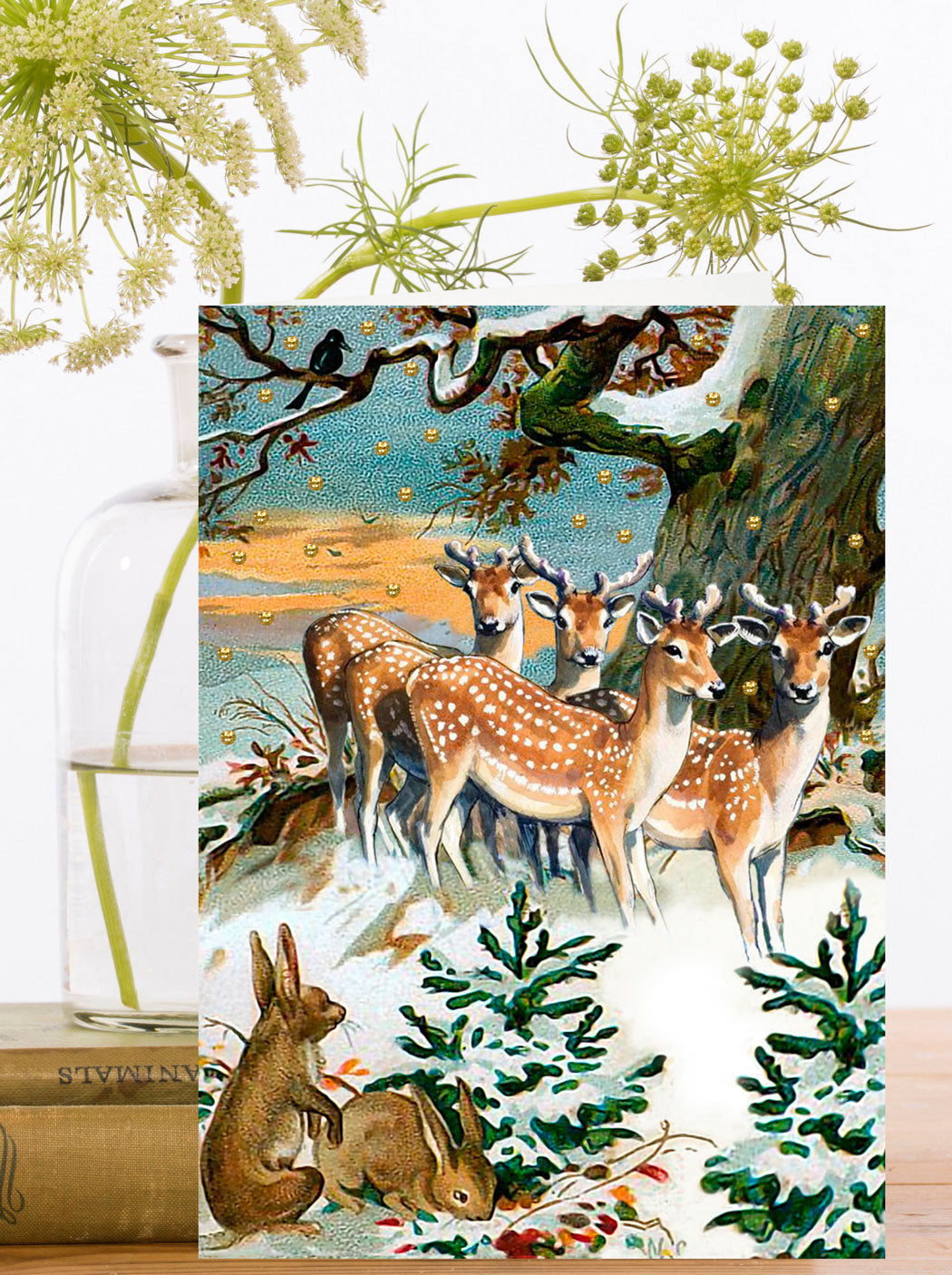 Christmas Card - Deer in the Woods
