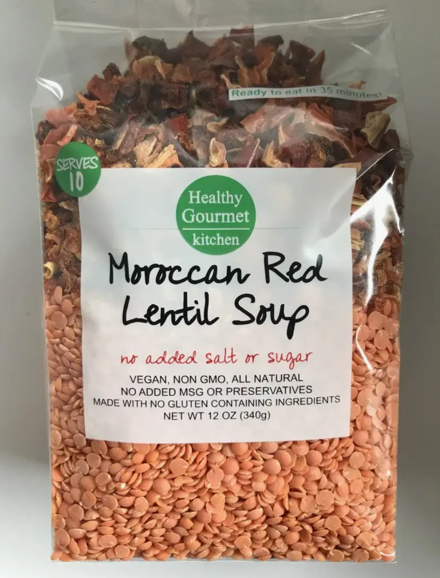 Healthy Gourmet Kitchen - Moroccan Red Lentil Dry Soup Mix
