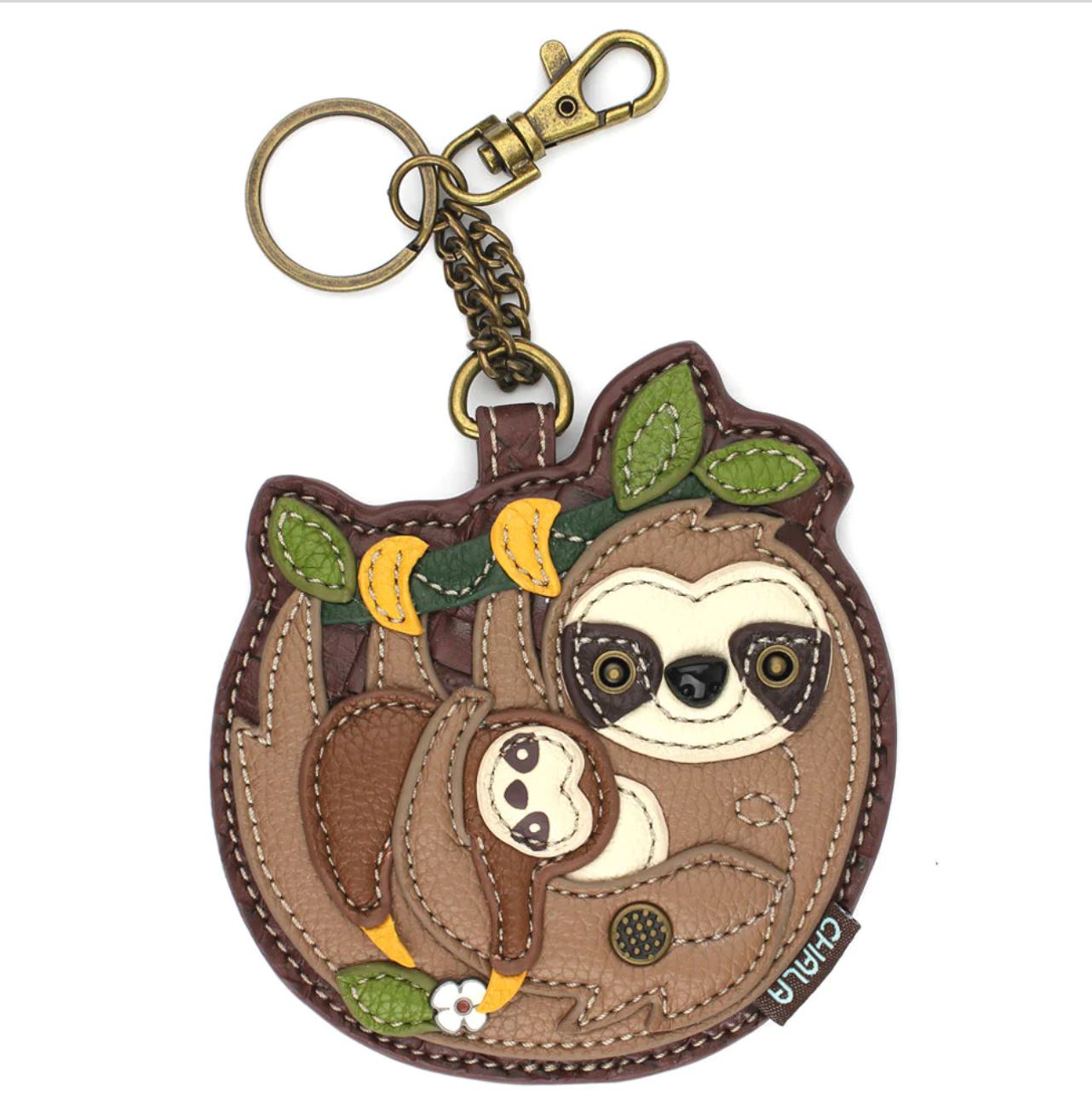Chala Key Fob/Coin Purse - Sloth Family