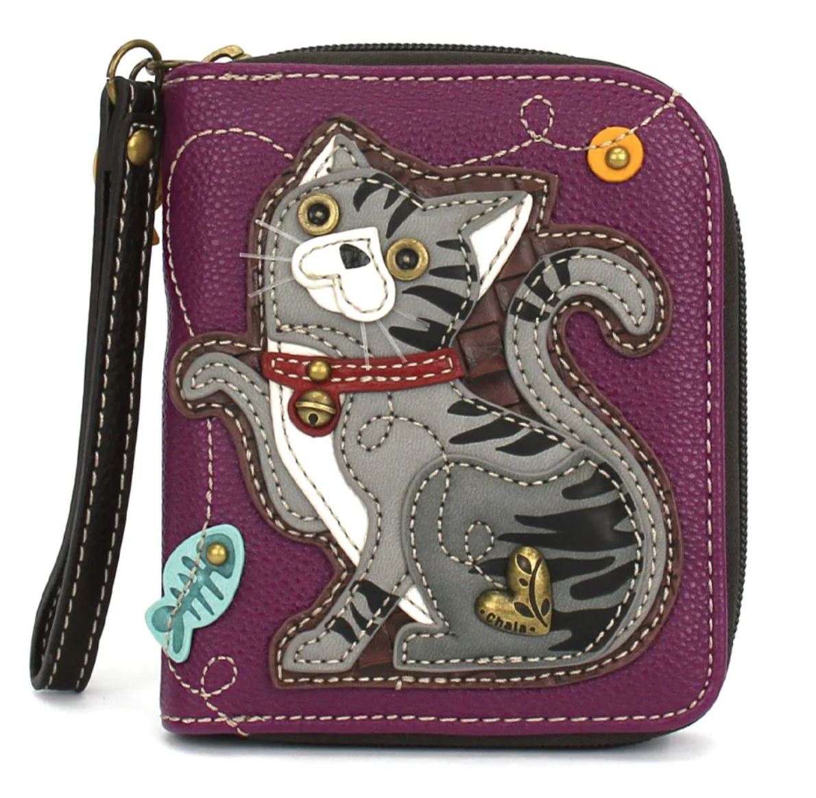 Chala Zip-Around Wallet - Tabby Cat